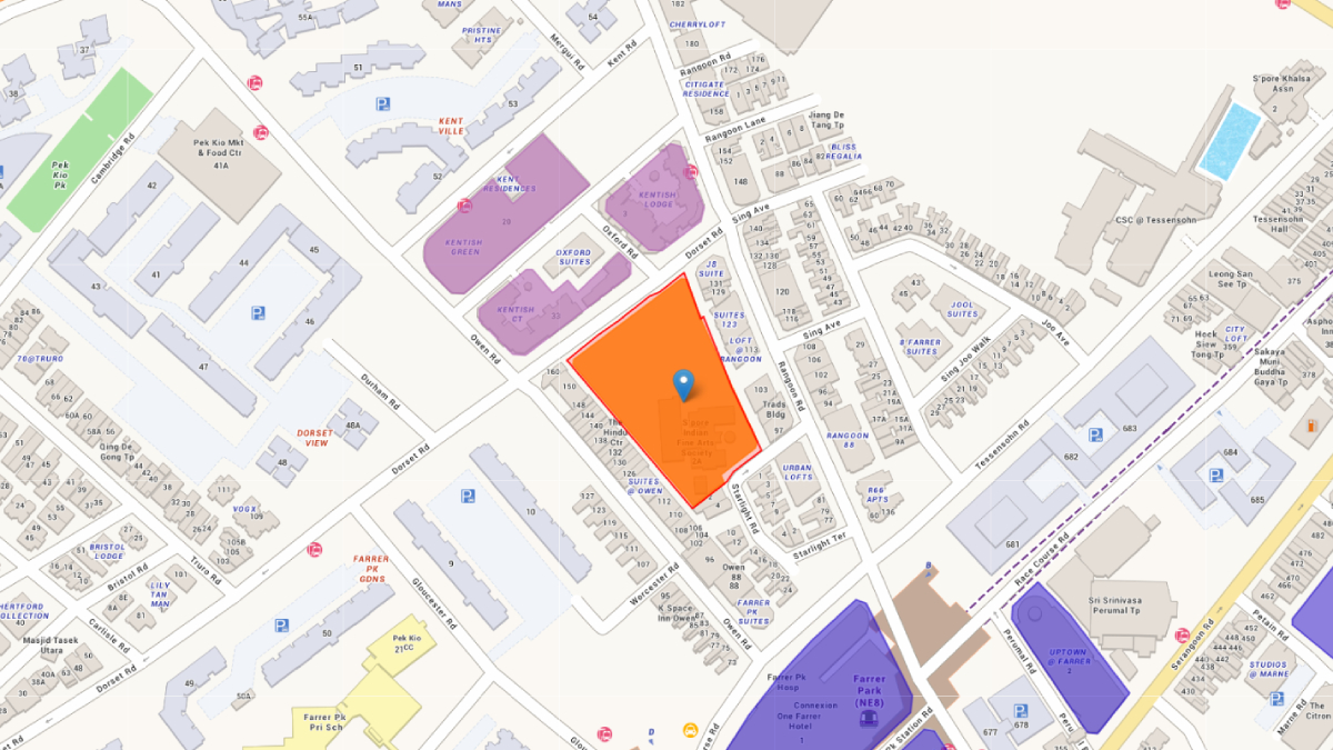 Dorset Road GLS site location near Farrer Park MRT